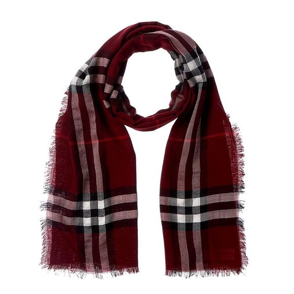 Burberry Wide Check Wool Scarf - Picture 1 of 2